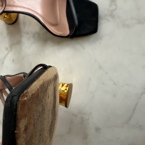 Gia Couture Gold Heel Sandal - Picture 7 of 8